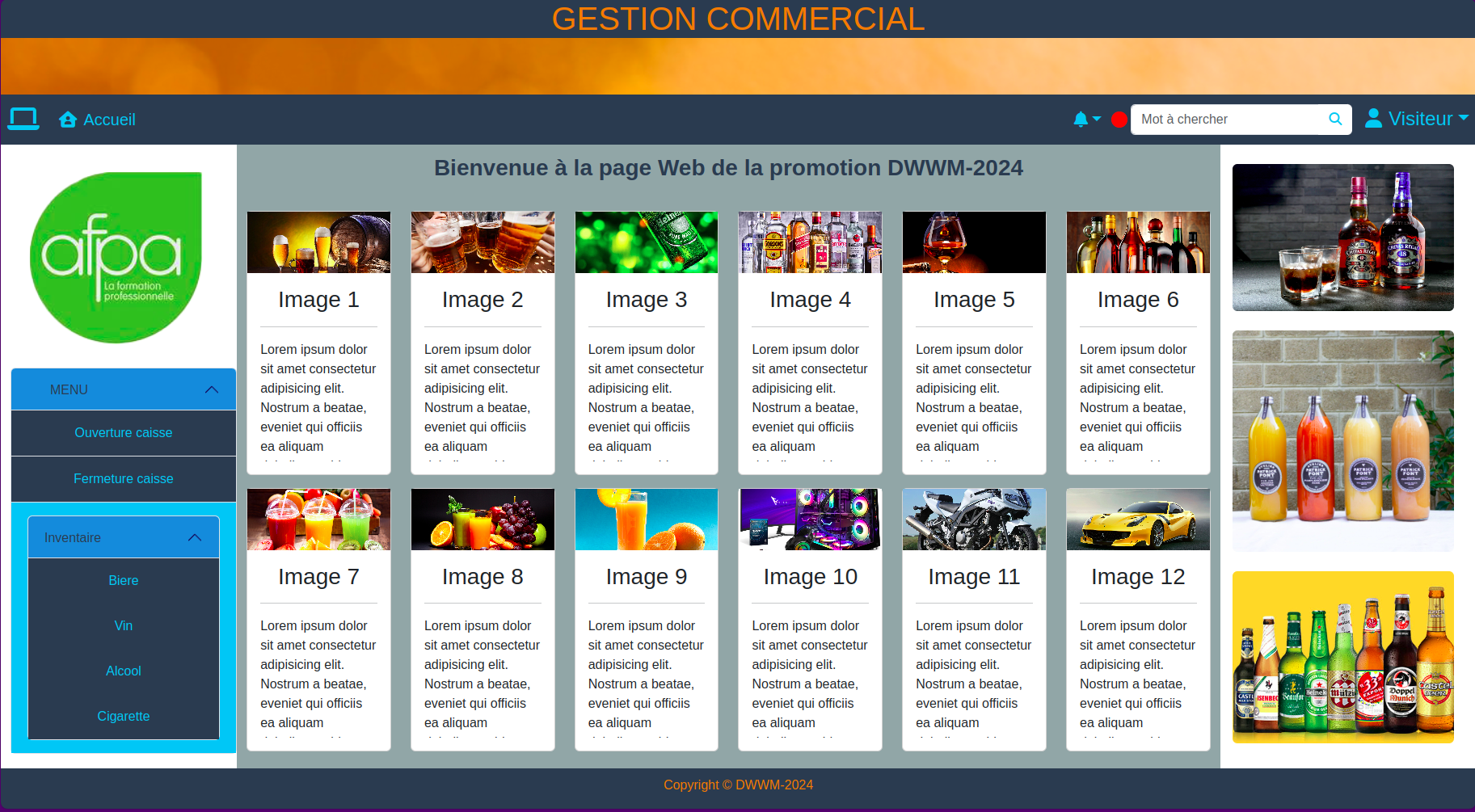 site gestion commercial